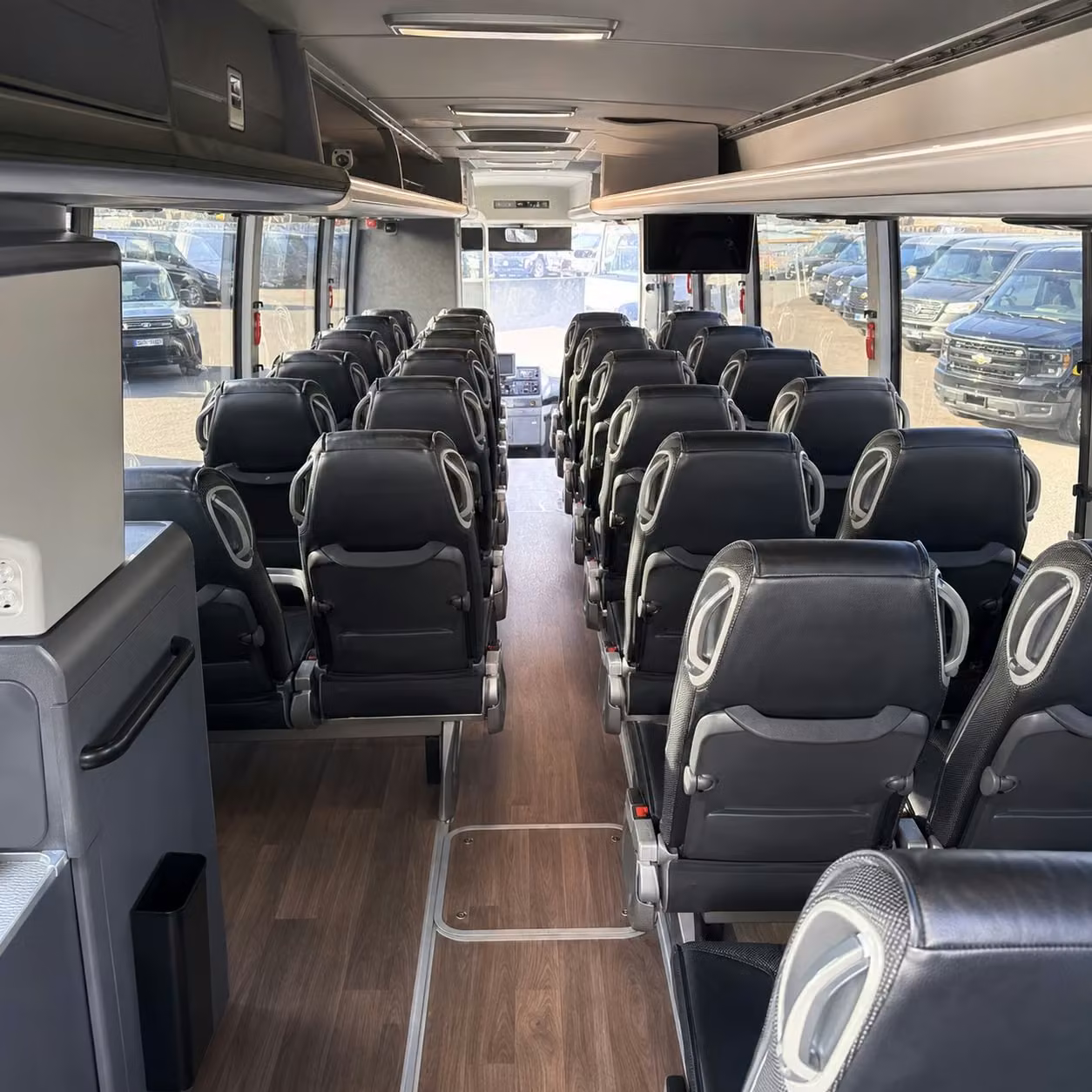 san jacinto charter bus rental interior